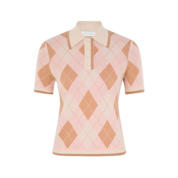 Zimmerman acacia argyle knit polo - Picture 1 of 5